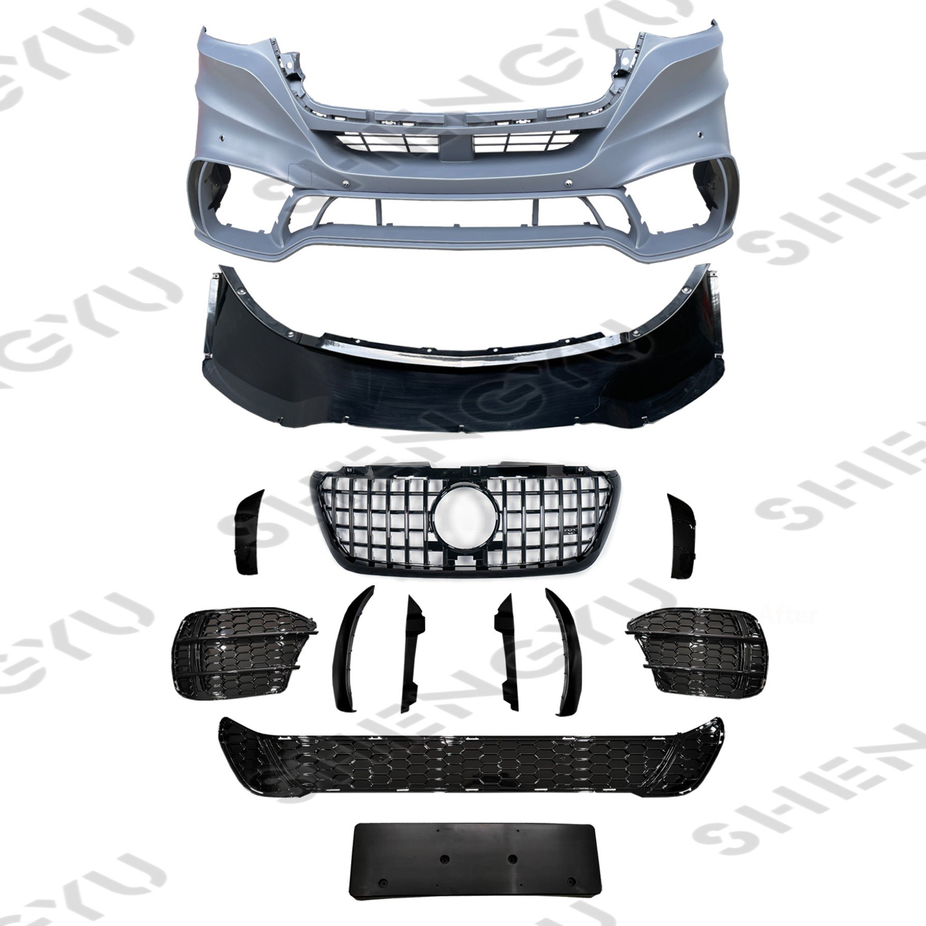 Auto Body Systems for Benz Sprinter W906 W907 W910 2018-2020 to GT/Medusa Model Include Front Bumper Assembly with Grille